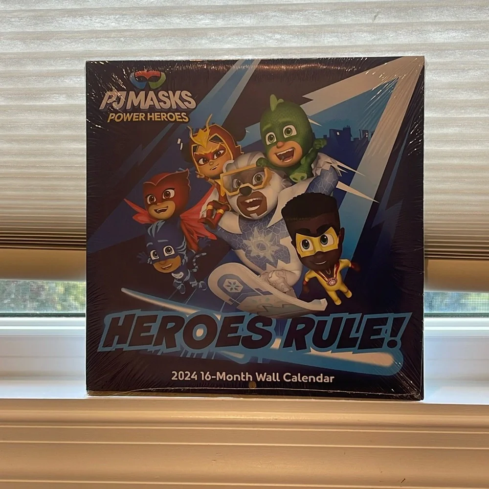 🆕🏷️ PJ Masks 16-Month 2024 Calendar